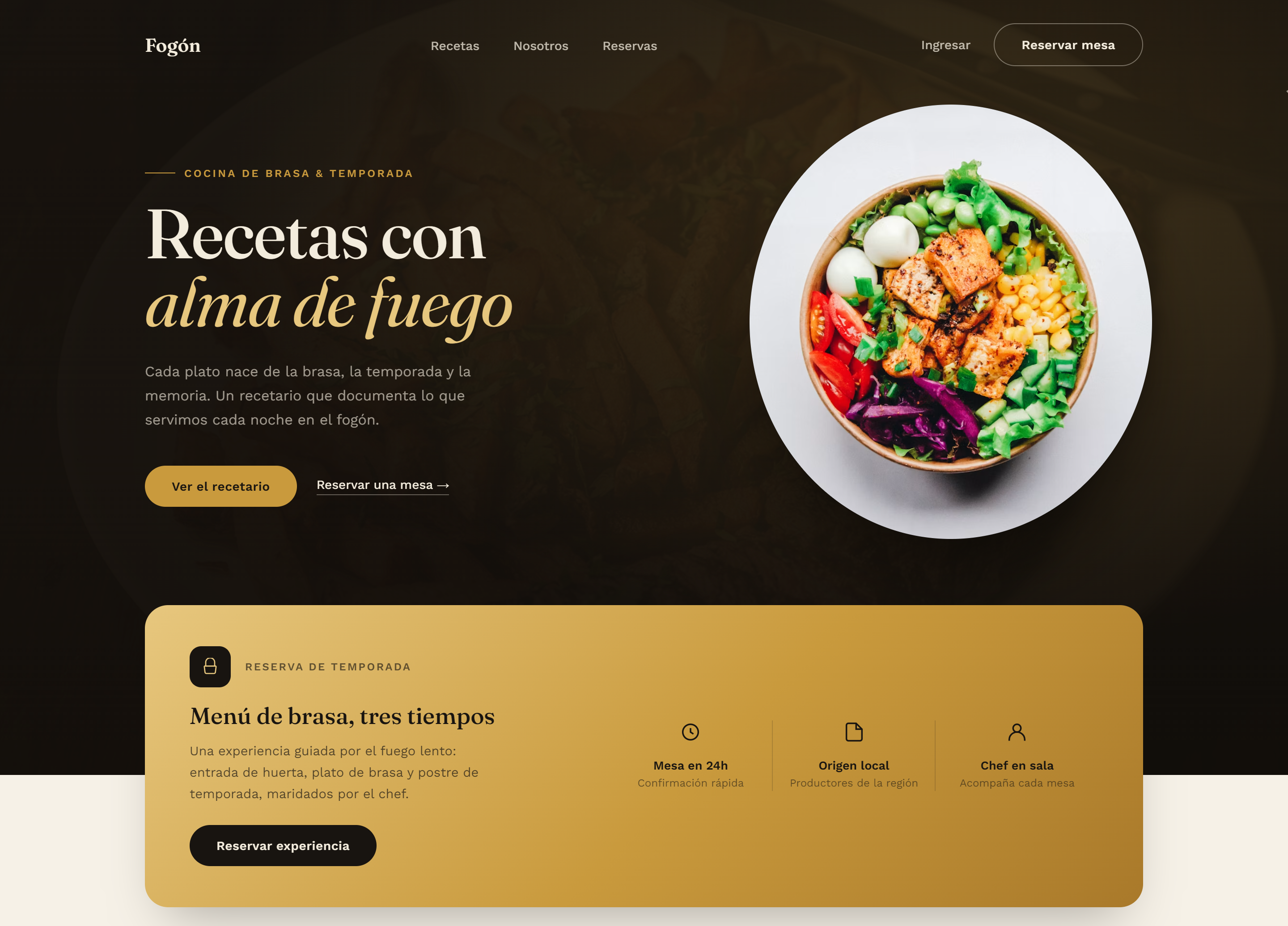 El Fogón — hero