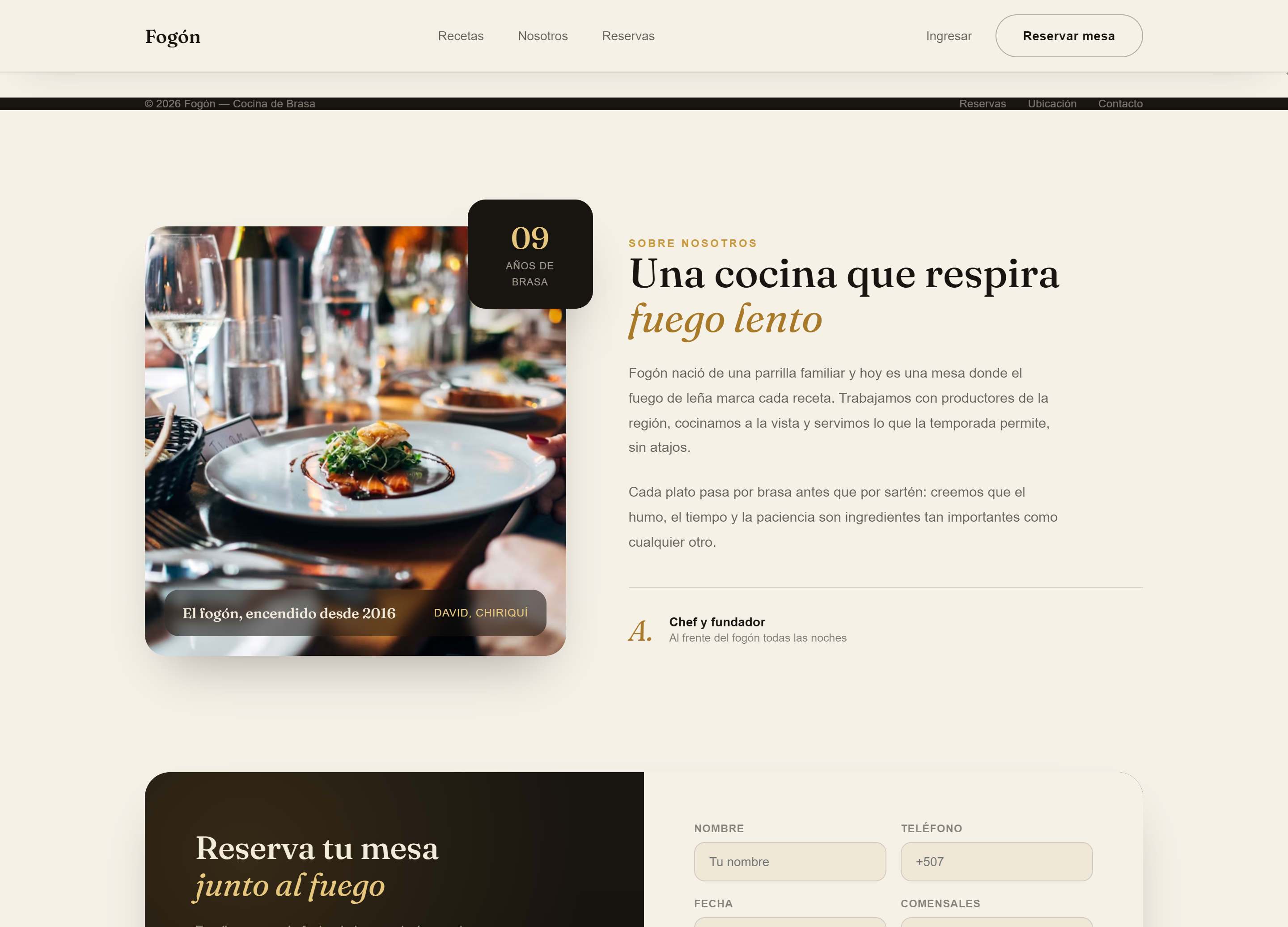 El Fogón — nosotros