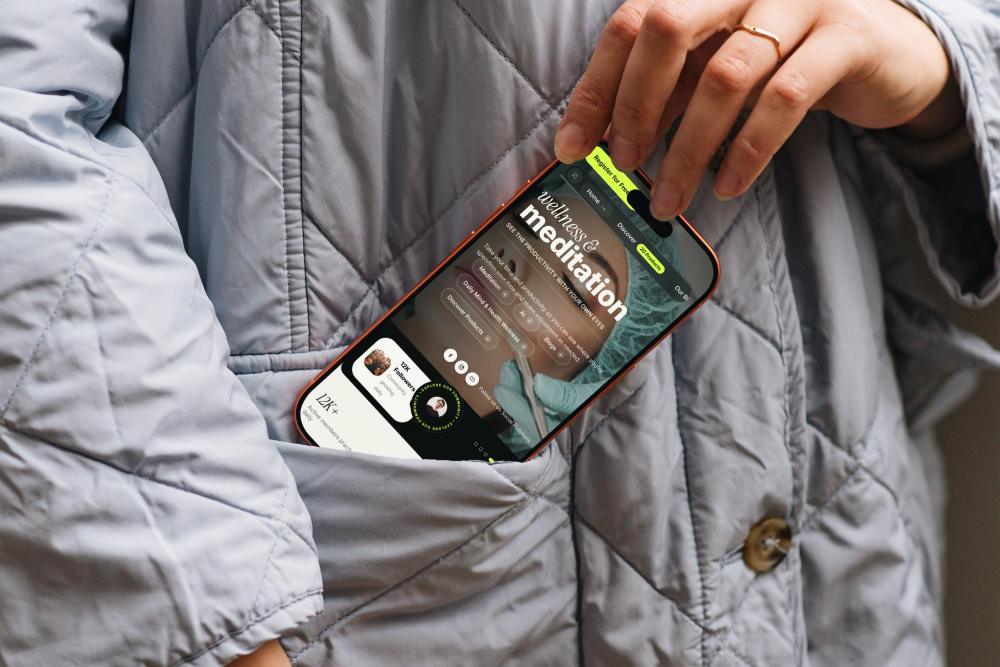 Mockup de sitio web diseñado por LNZZ Studio